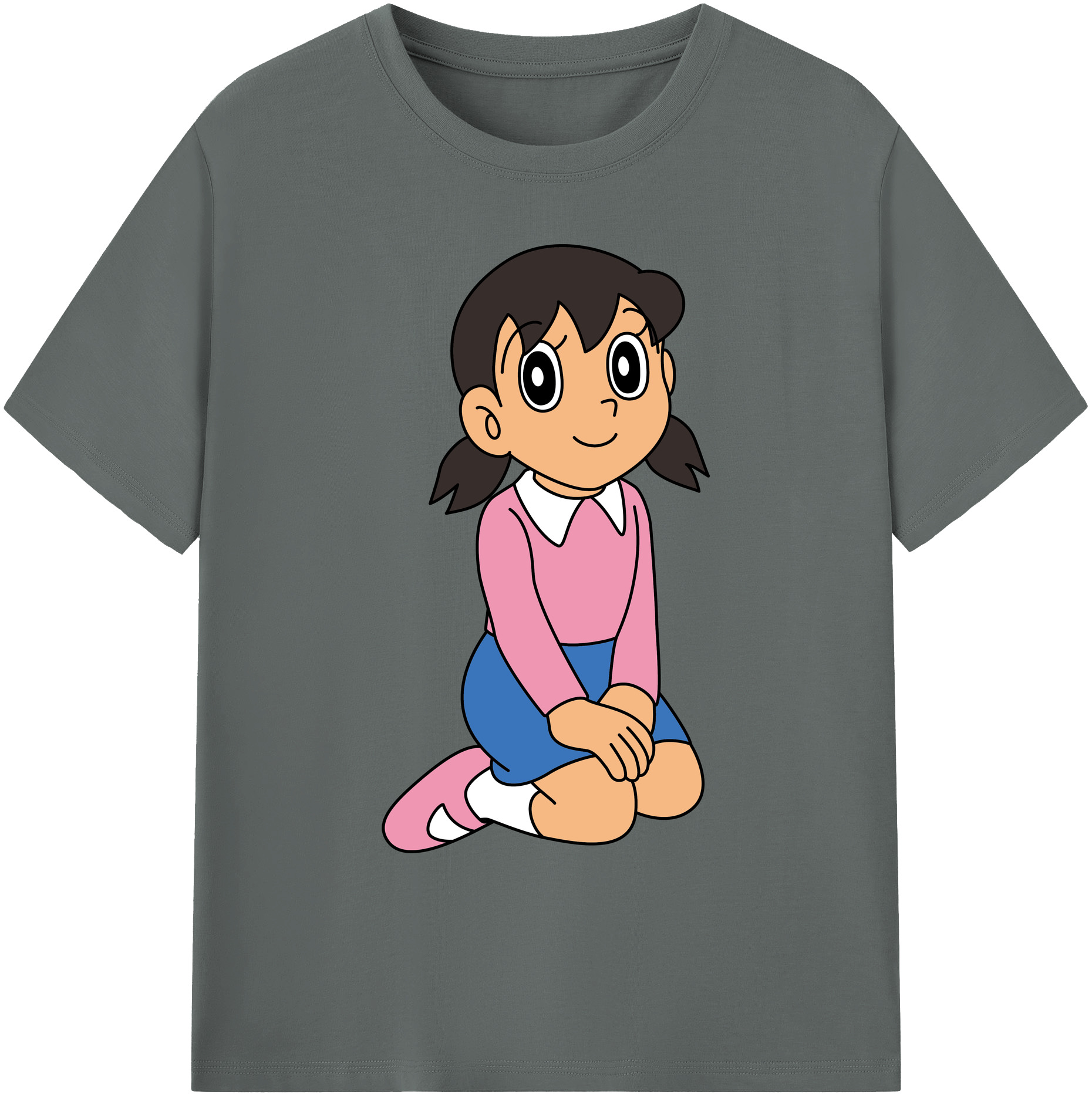 （画像用） ドラえもん みなもと しずか Doraemon Shizuka Minamoto 綿100％ メンズ半袖Tシャツ｜肌触りやわらか＆通気性